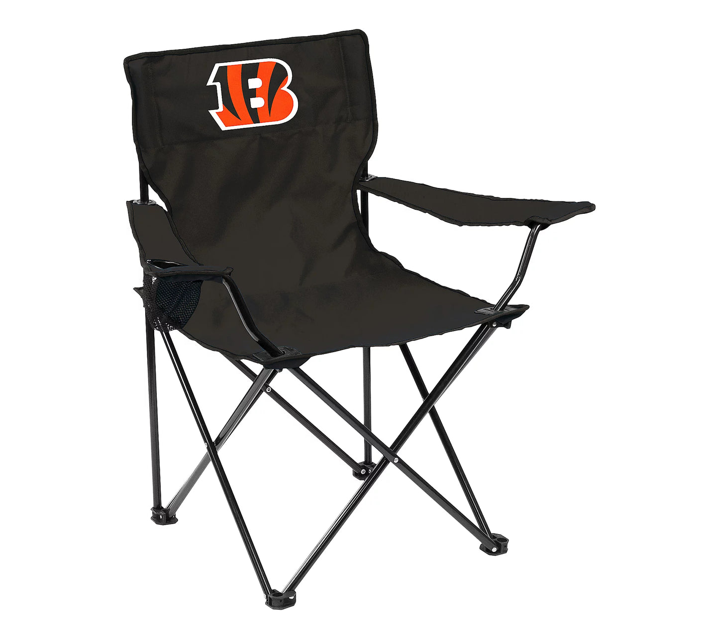 Football Team Logo Quad Folding Chair with Cup Holder & Carry Bag
