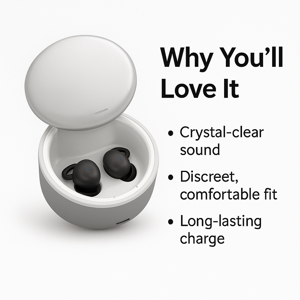 Ear Sound Hub Bluetooth Hearing Aids (12-Channel) — Clearer conversations without the clinic visit
