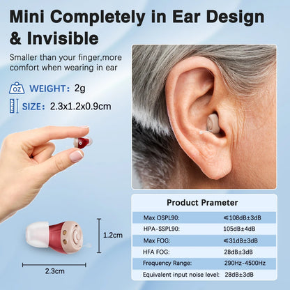 JH-A49 Rechargeable Hearing Aids — Clearer Conversations in Seconds