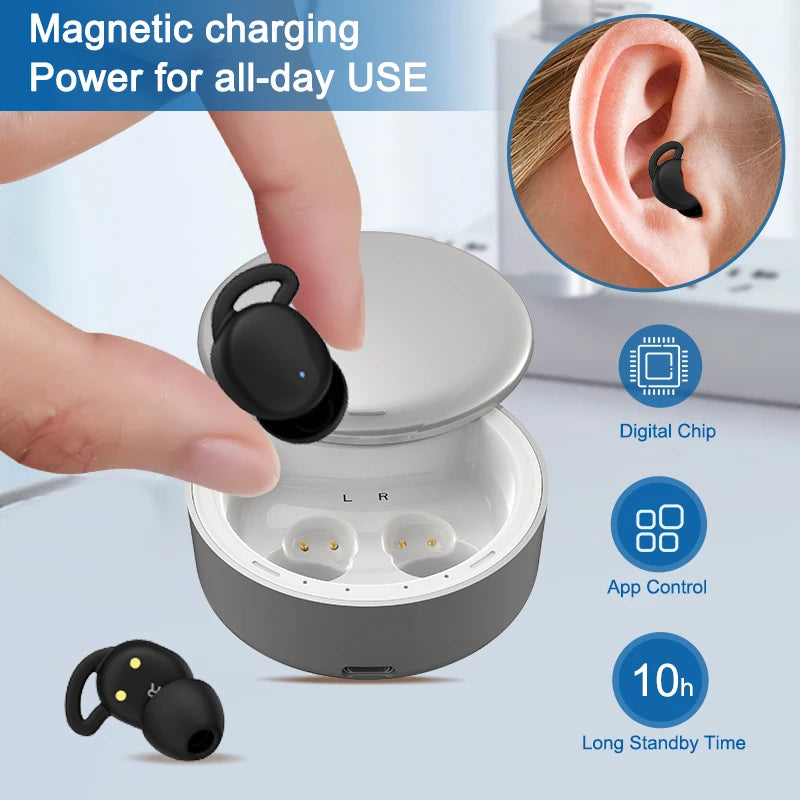 Ear Sound Hub Bluetooth Hearing Aids (12-Channel) — Clearer conversations without the clinic visit