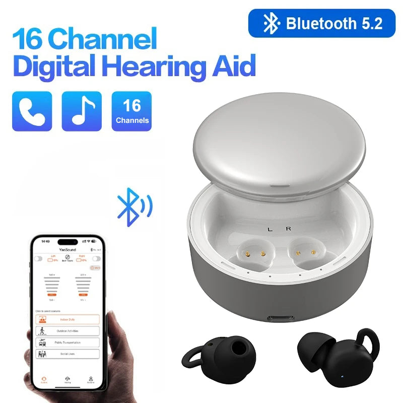 Ear Sound Hub Bluetooth Hearing Aids (12-Channel) — Clearer conversations without the clinic visit