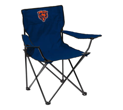 Football Team Logo Quad Folding Chair with Cup Holder & Carry Bag