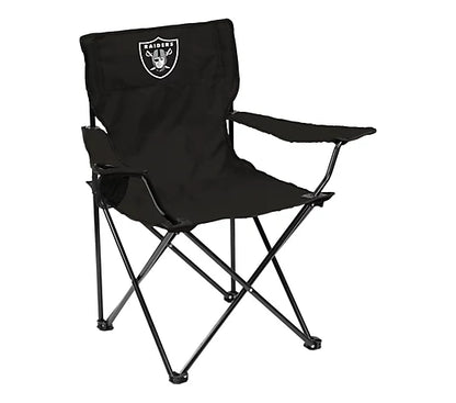 Football Team Logo Quad Folding Chair with Cup Holder & Carry Bag