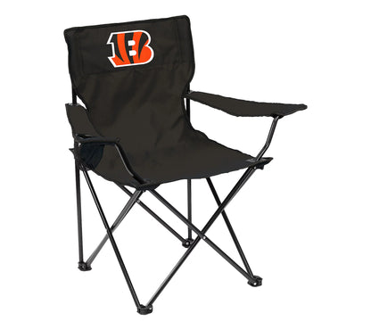 Football Team Logo Quad Folding Chair with Cup Holder & Carry Bag
