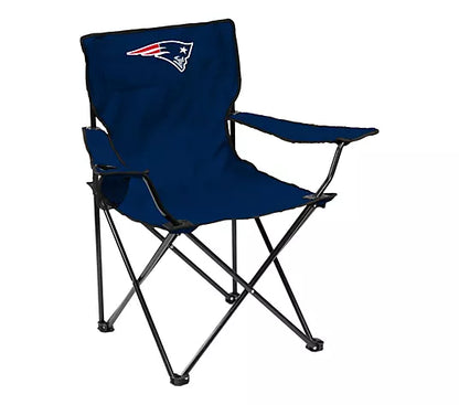 Football Team Logo Quad Folding Chair with Cup Holder & Carry Bag