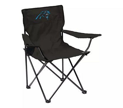 Football Team Logo Quad Folding Chair with Cup Holder & Carry Bag