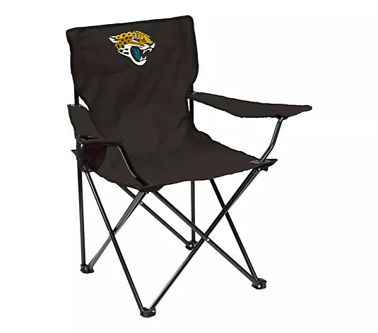 Football Team Logo Quad Folding Chair with Cup Holder & Carry Bag