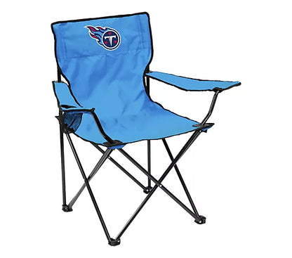 Football Team Logo Quad Folding Chair with Cup Holder & Carry Bag